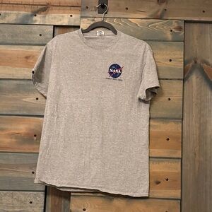 NASA Gray Short Sleeve T-Shirt back logo “I need my space”